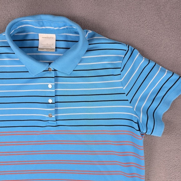 Nike‎ Golf Shirt Dri Fit Womans Size L Short Sleeve 1501 Dry Golfcore - Picture 4 of 13